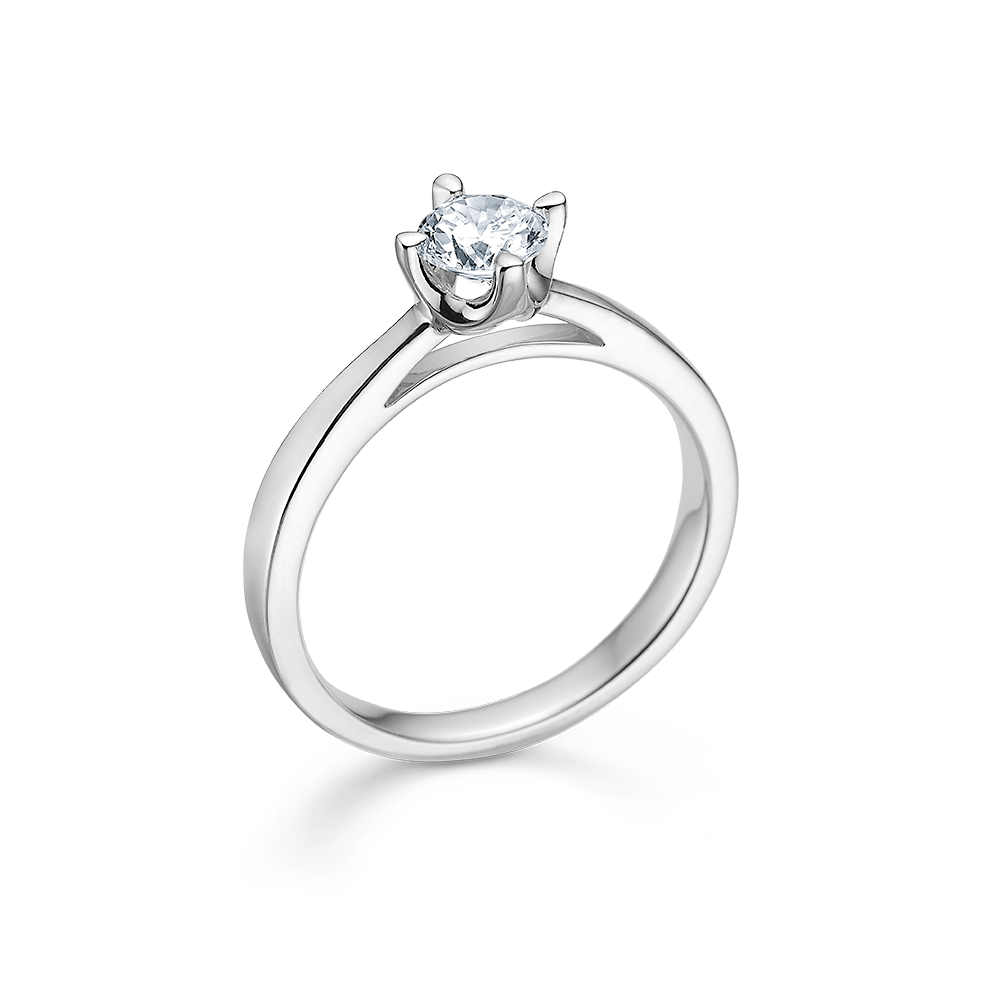 Mads Z Ringe Crown ring m. 0,50 ct. W.SI - 14 kt. hvidguld