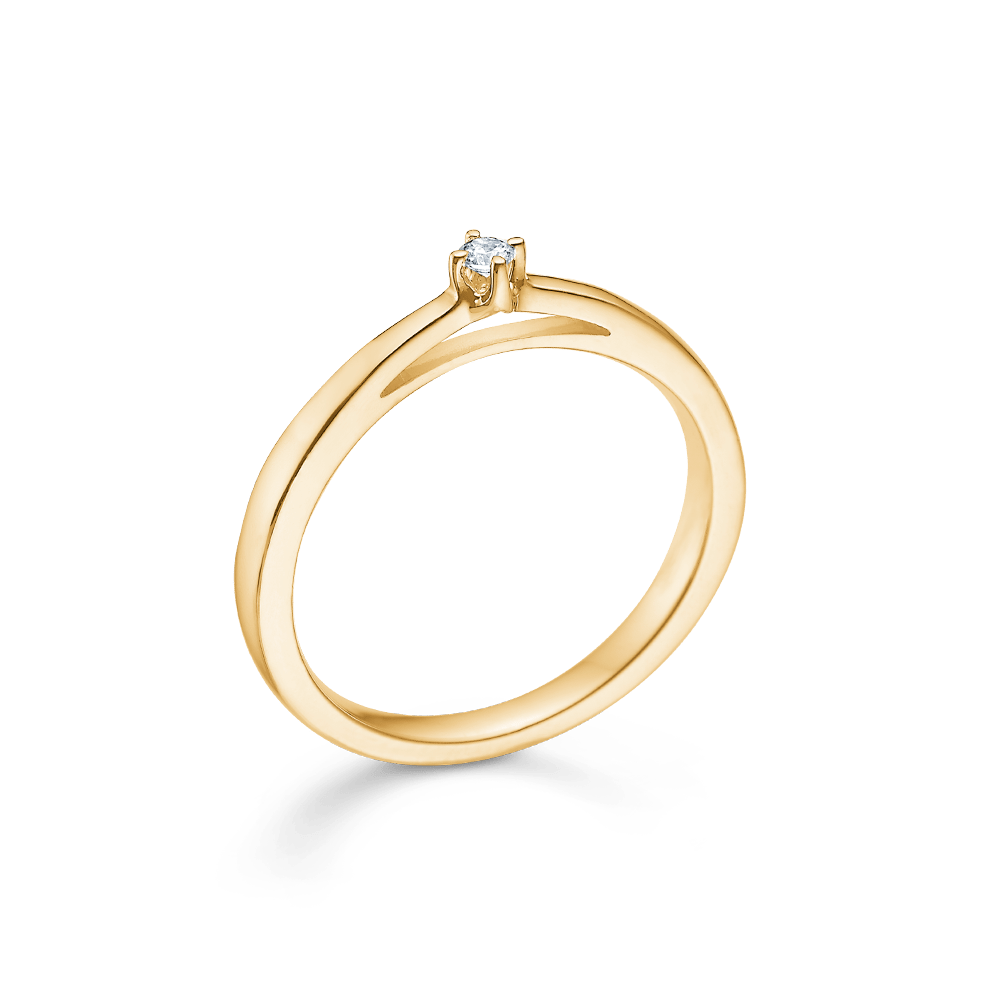 Mads Z Ringe Crown ring med 0,04 brillianter W.SI - 14 kt.