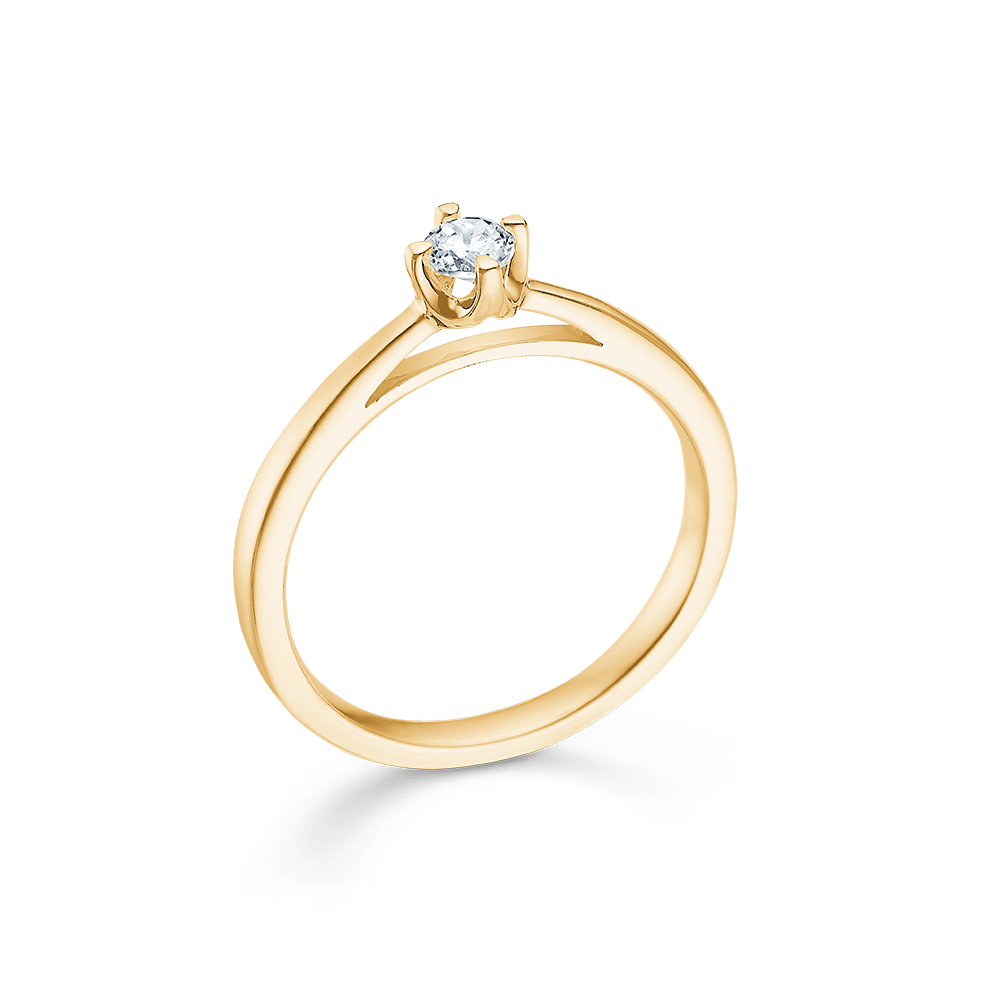 Mads Z Ringe Crown ring med 0,16 brillianter W.SI - 14 kt.