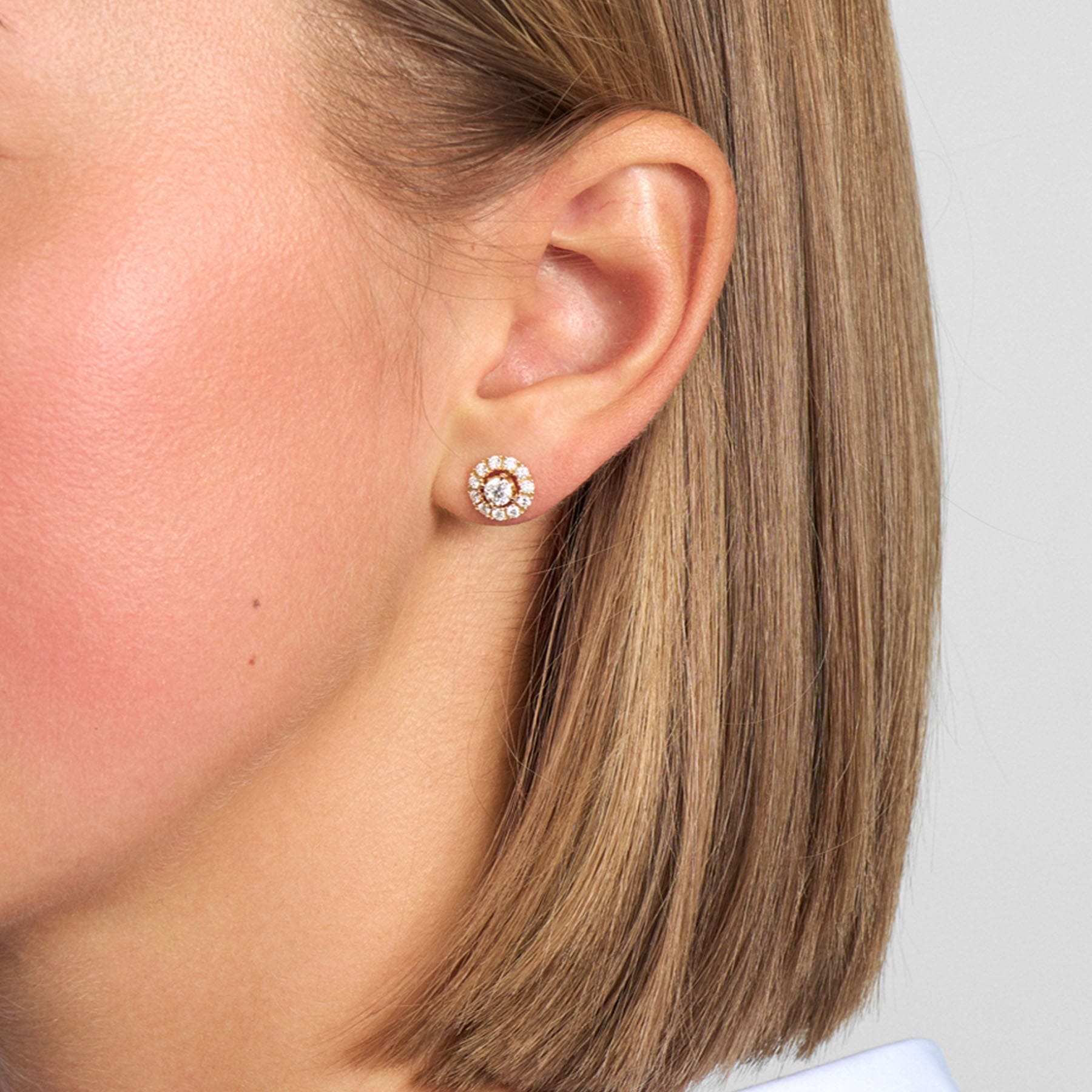 Mads Z Øreringe Crown Tiara vedhæng til ørestik 0,55 ct. diamanter - 14 Karat 1511940