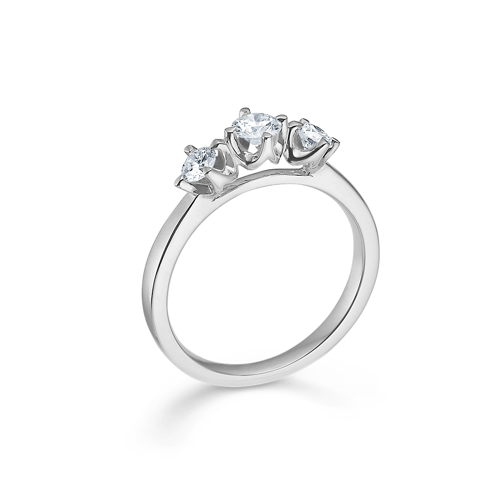 Mads Z Ringe Crown Trinity ring 0,56 ct. W.SI - 14 kt. hvidguld