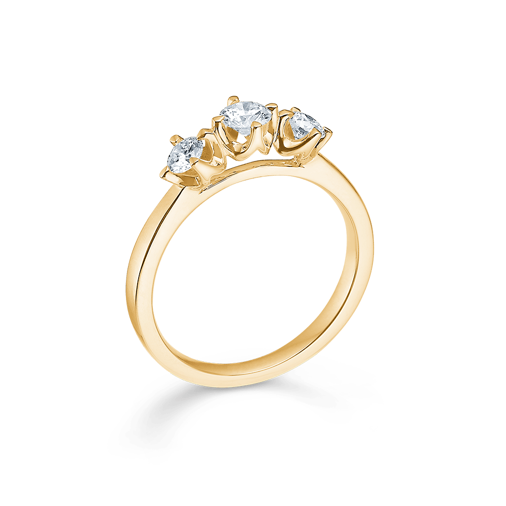 Mads Z Ringe Crown Trinity ring m. 0,56 ct. brillianter W.SI - 14 kt