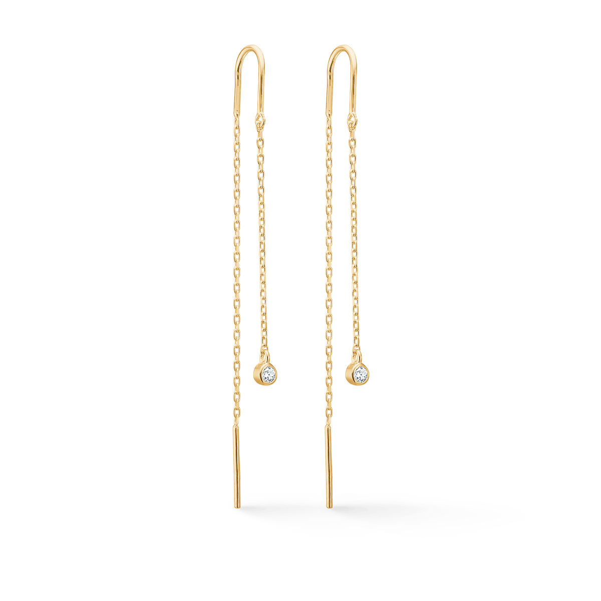 Mads Z Øreringe Endless Allure ørehænger med 0,08 carat - 14 karat guld 1501147