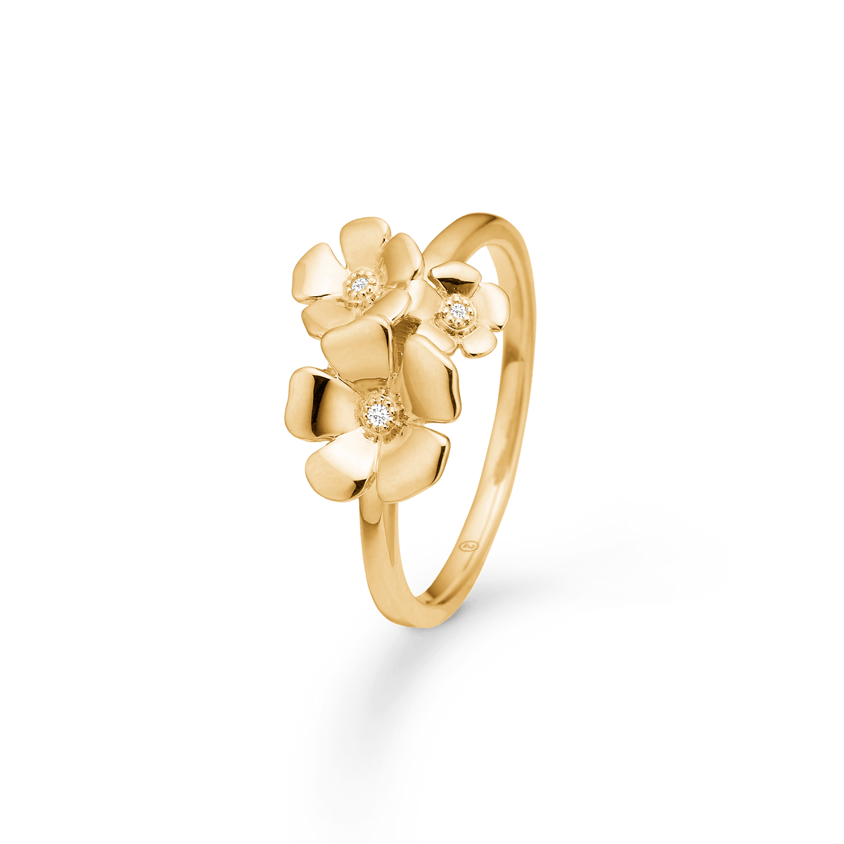 Mads Z Ringe Fleur ring med 0,012 carat - 14 karat guld