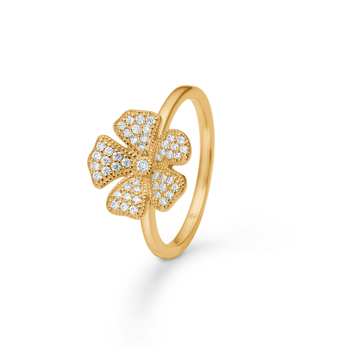 Mads Z Ringe Fleur ring med 0,24 carat - 14 karat guld