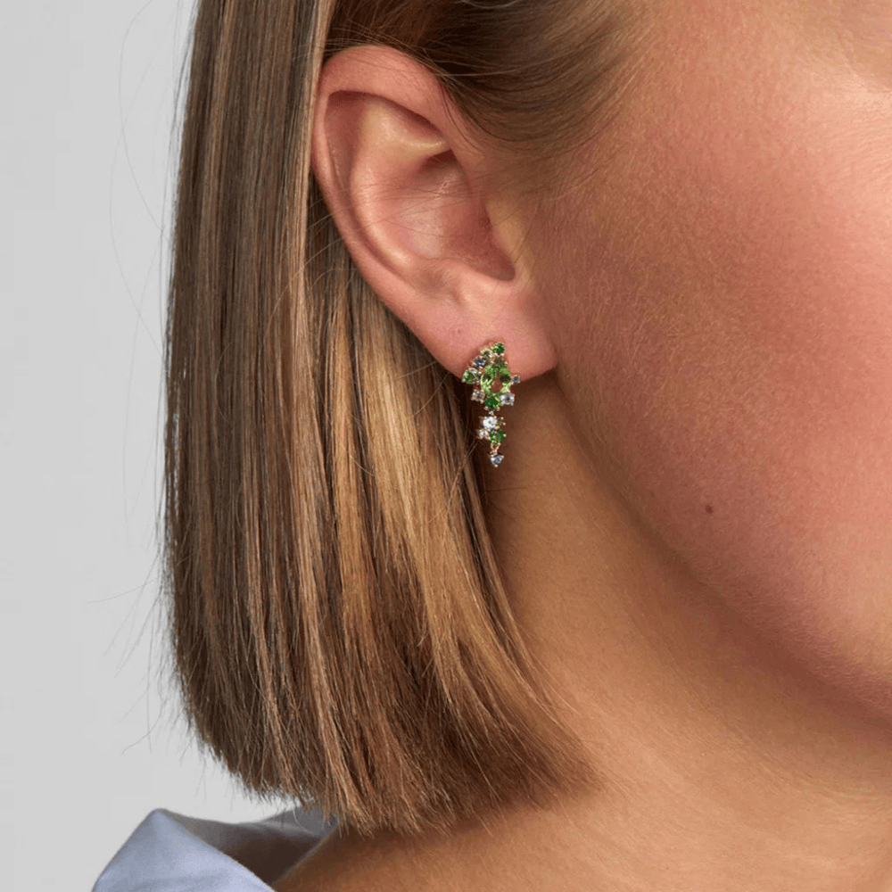 Mads Z Øreringe Four Seasons Spring ørestikker med peridot - 14 karat guld 1516033
