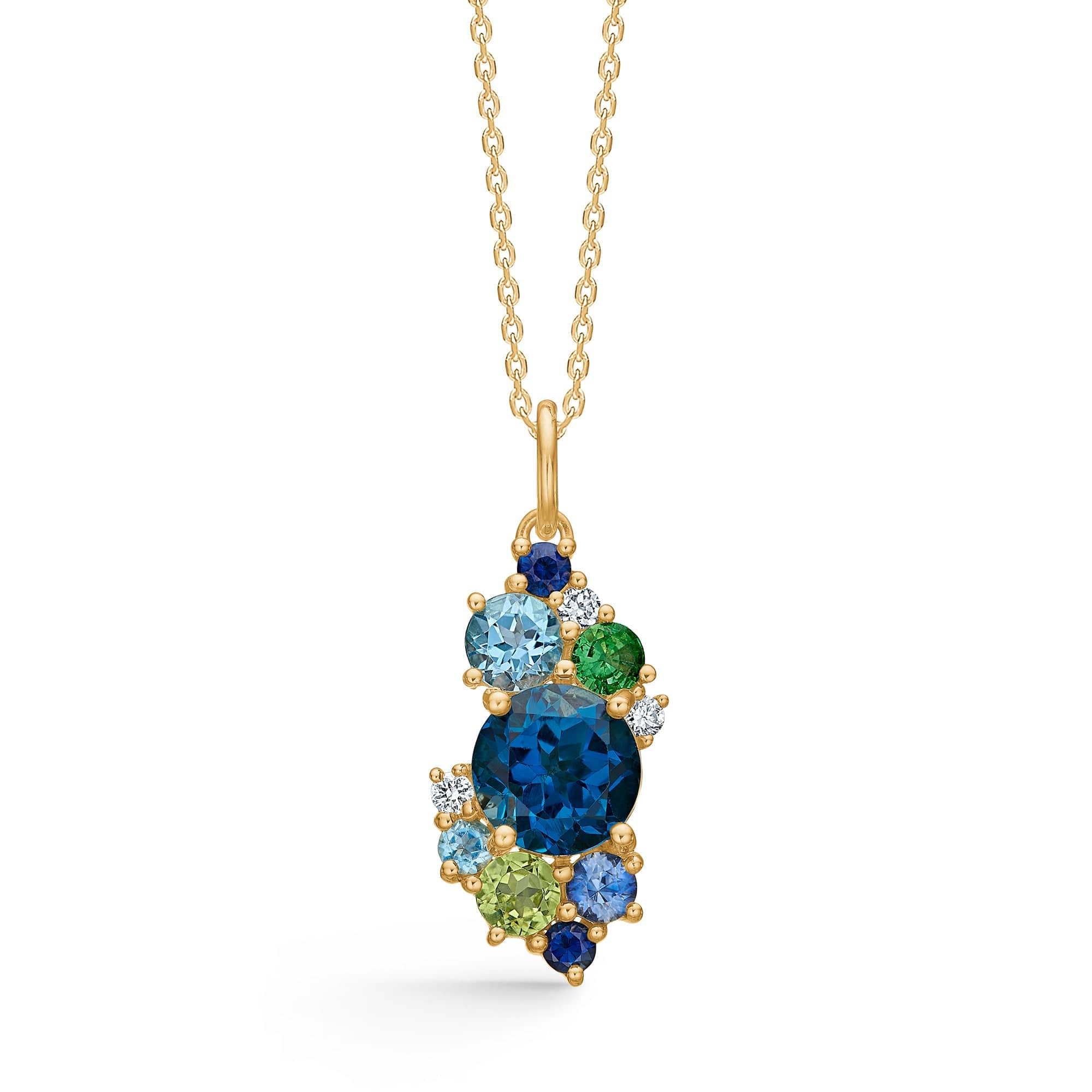 Mads Z Halskæder Four Seasons-Winter vedhæng med safir - 14 kt. 1536031