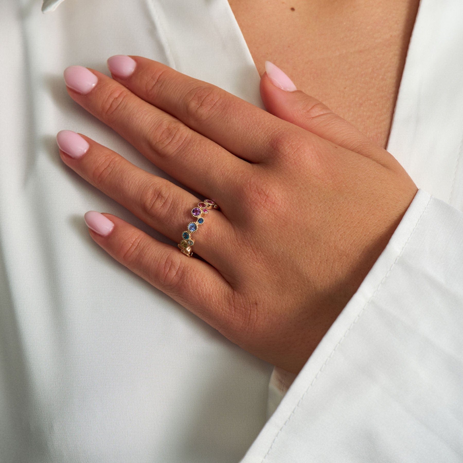 Mads Z Ringe Luxury Rainbow ring - 14 Karat