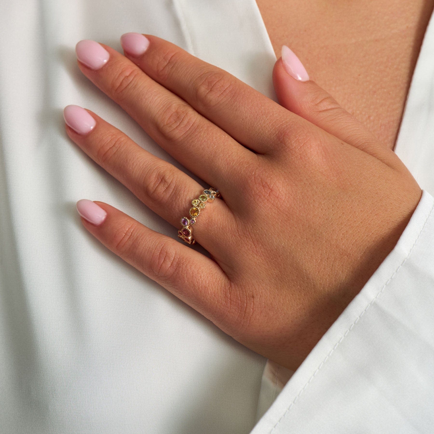 Mads Z Ringe Luxury Rainbow ring - 14 Karat