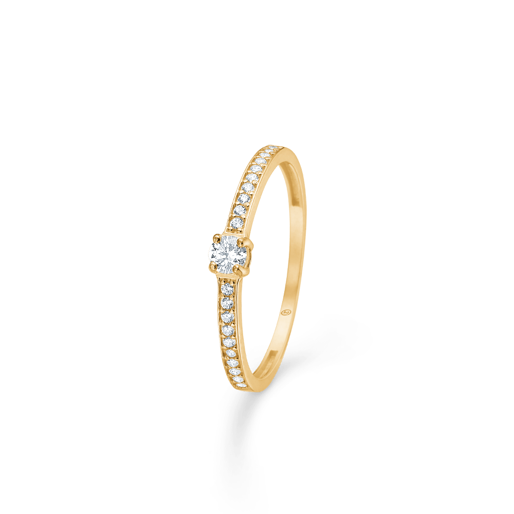 Mads Z Ringe Mia ring med zirkon - 8 kt.