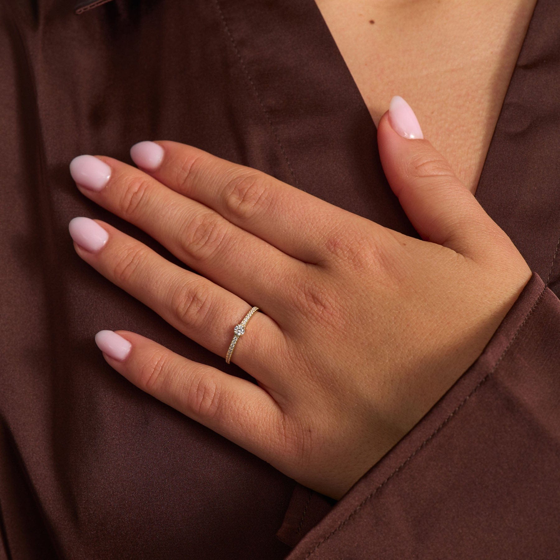 Mads Z Ringe Mia ring med zirkoner - 8 Karat