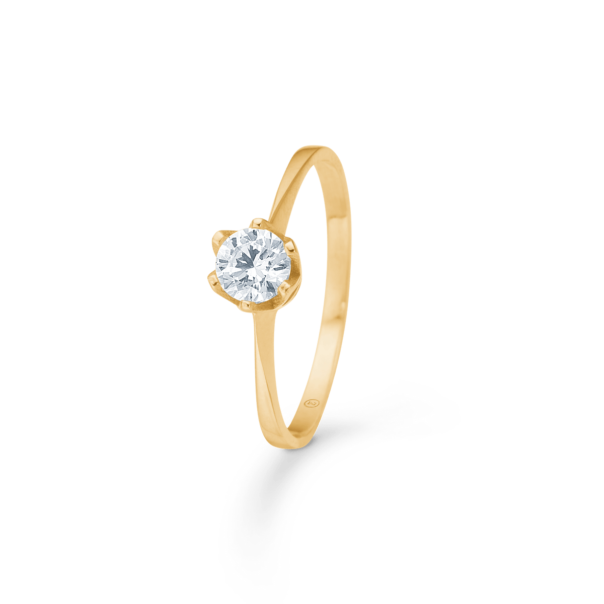 Mads Z Ringe Ring med zirkonia - 8 karat guld