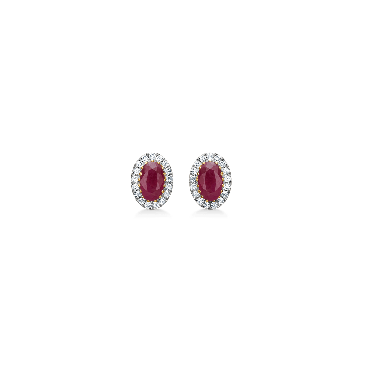 Mads Z Øreringe Scarlet Bloom ørestikker med 0.09 carat - 14 karat guld 1514079