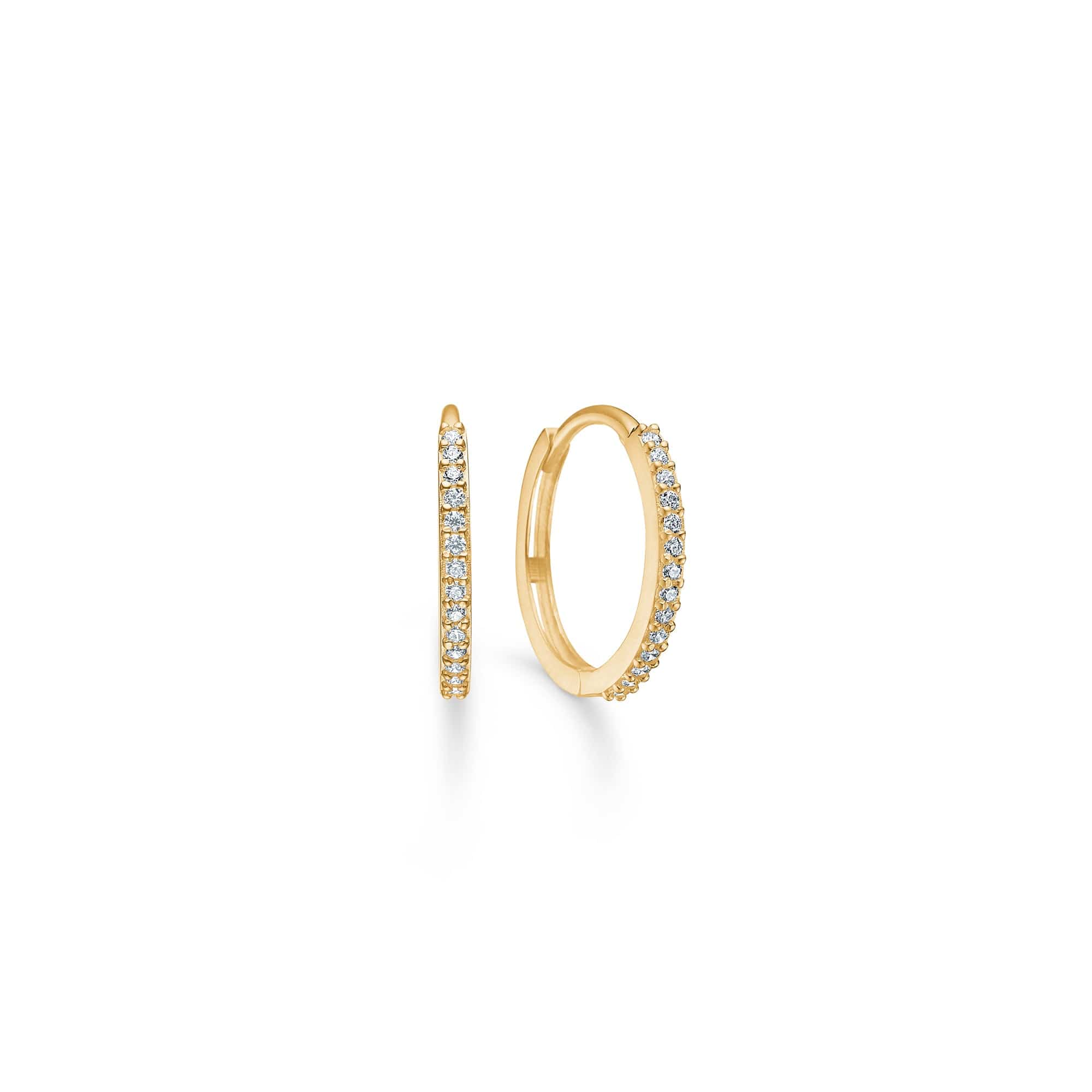 Mads Z Øreringe Sparkle ørestik med zirkon - 8 kt. 3317166