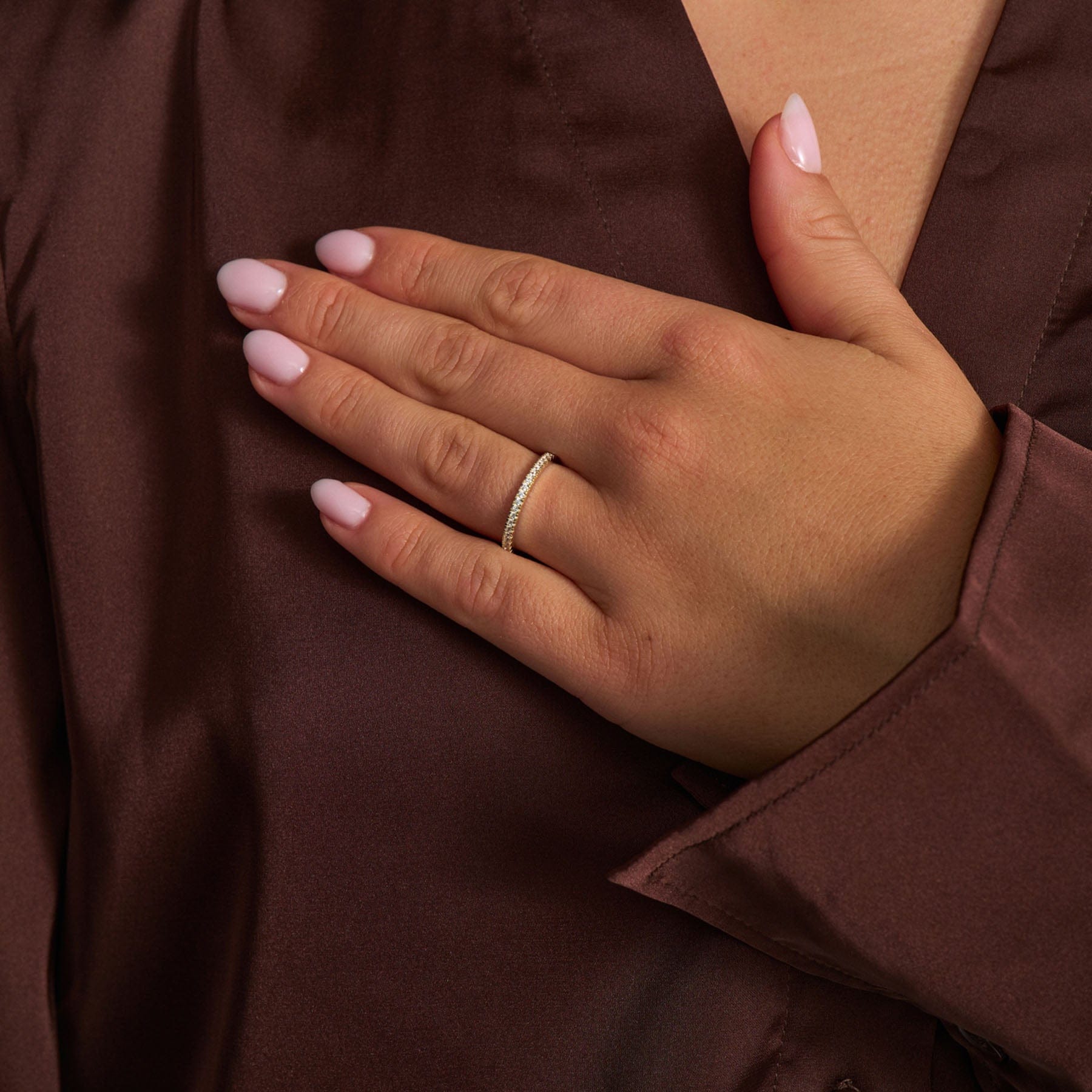 Mads Z Ringe Sparkle ring med zirkoner - 8 Karat