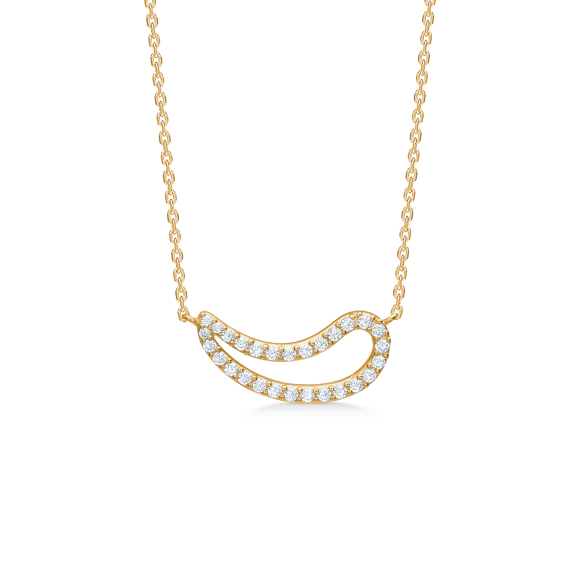 Mads Z Swoosh halskæde - 8 karat 3327025