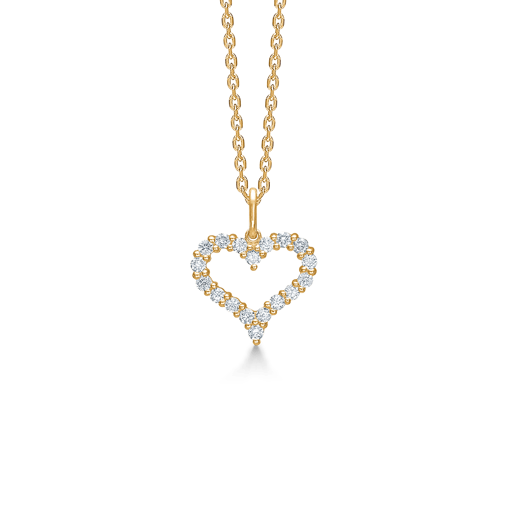 Mads Z Halskæder Tender Heart vedhæng med 0,36 ct. W.SI - 14 kt. 1531336