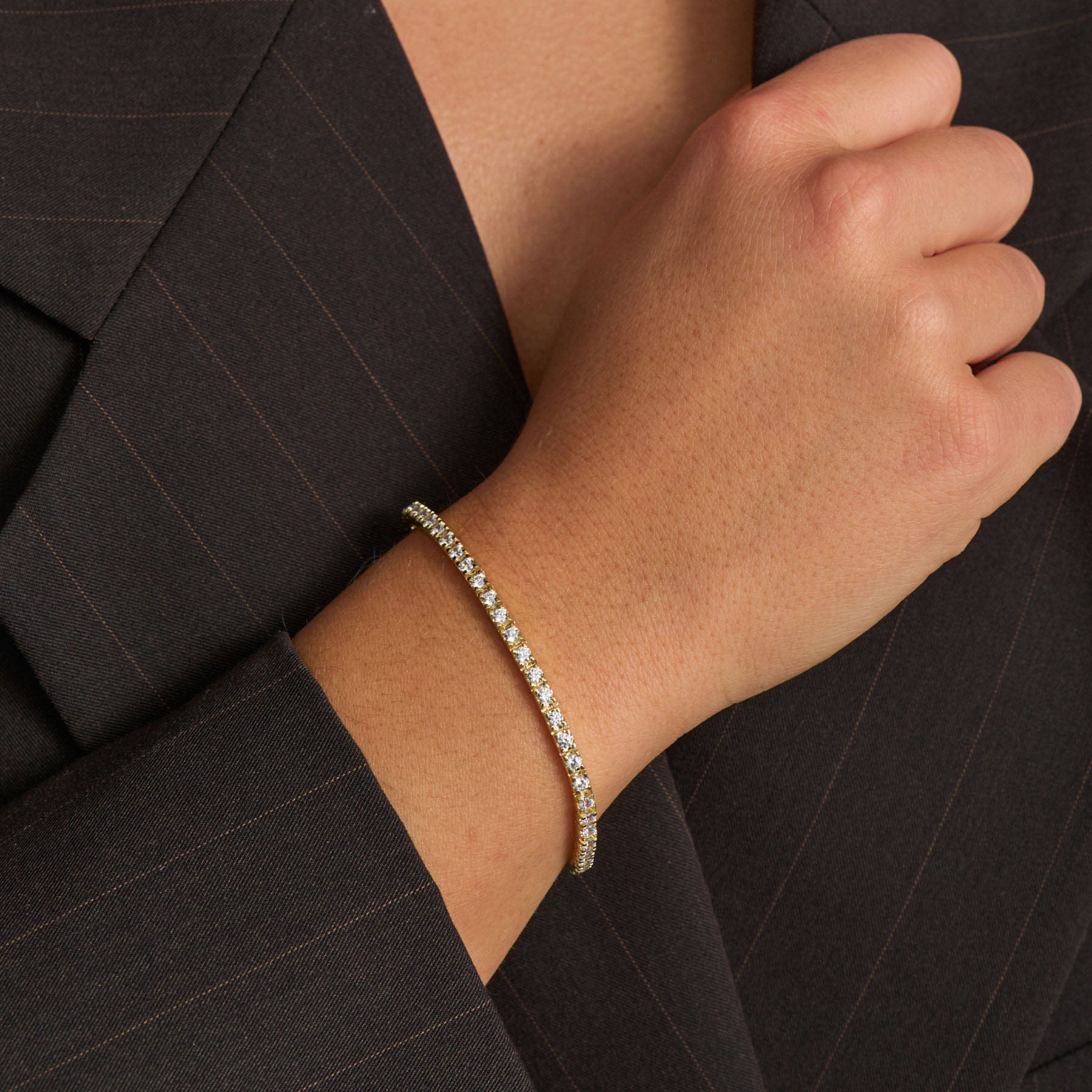 Mads Z Armbånd Tennisarmbånd med diamanter 2,50 ct - 14 Karat