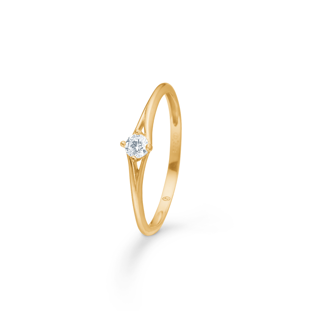 Mads Z Ringe Timeless ring med zirkoner - 8 karat guld
