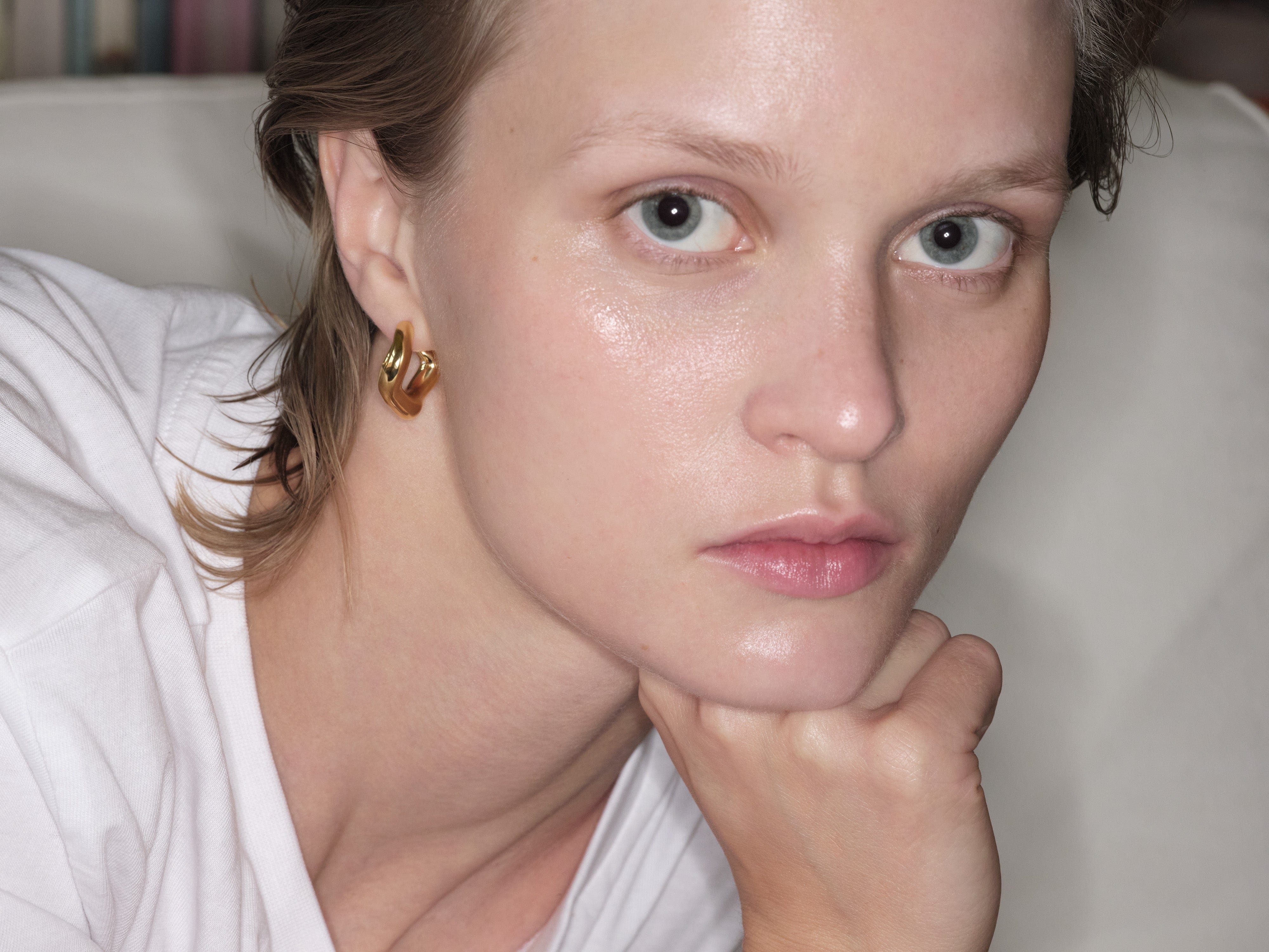 Maria Black Anil Hoop øreringe Large - Forgyldt