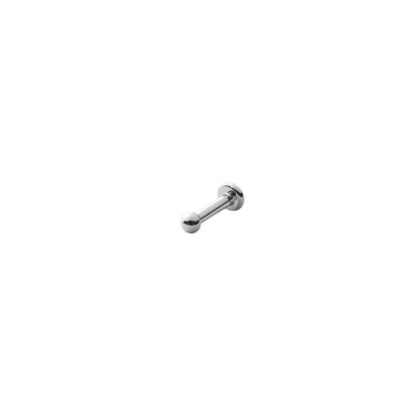 Maria Black Øreringe Ball 2,5 mm ørepiercing labret - 14K hvidguld P1025W