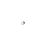 Maria Black Øreringe Ball 2,5 mm piercing ørestik - 14K hvidguld P1025W