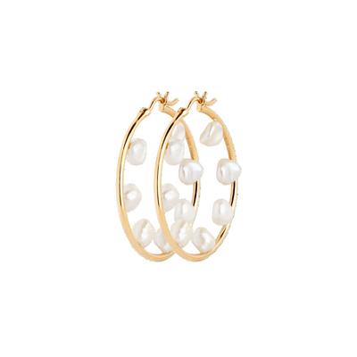 Maria Black Øreringe Par Baroque 35 hoop ørering - forgyldt 10074yg-35-par