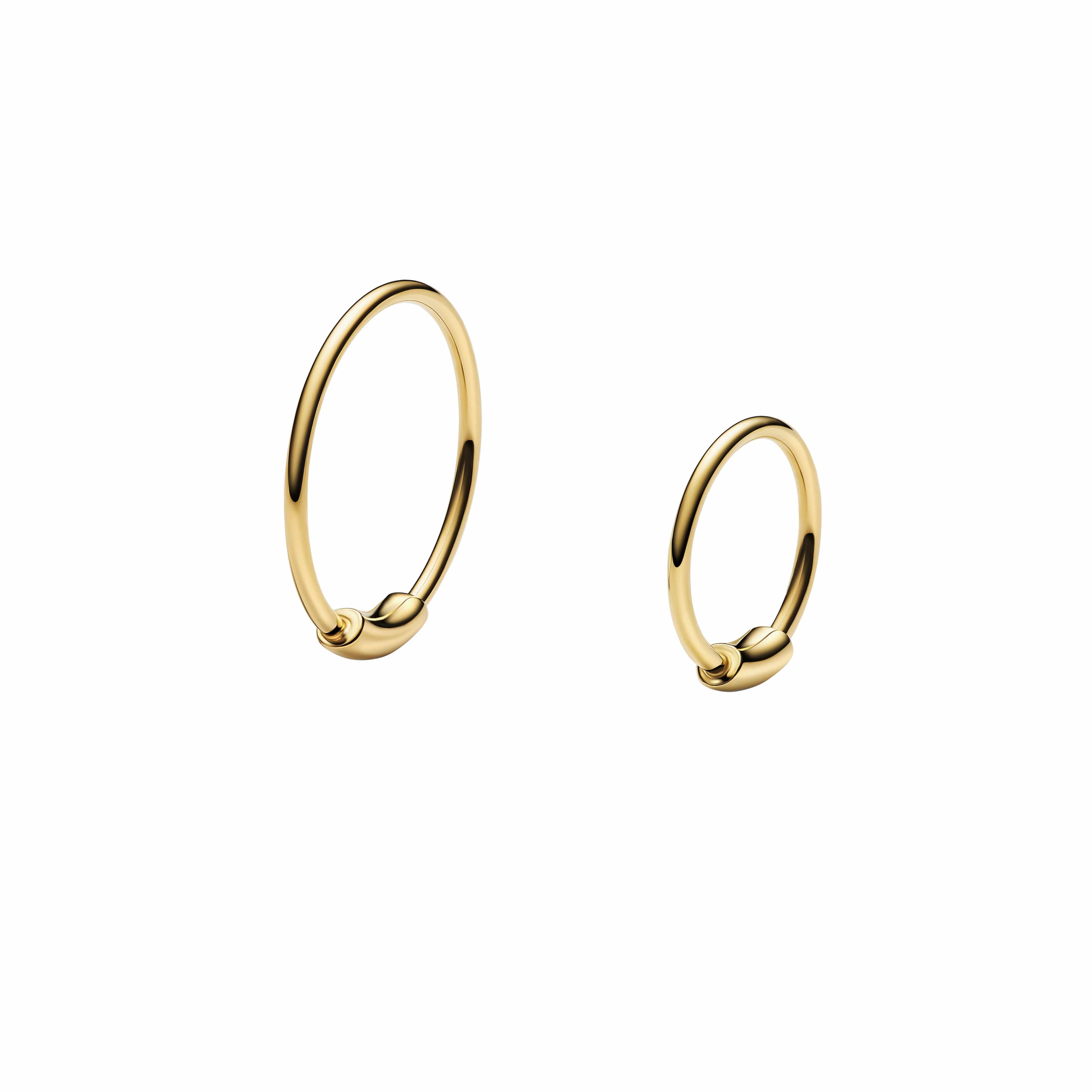 Maria Black Øreringe Basic hoop 8 mm - forgyldt 100212