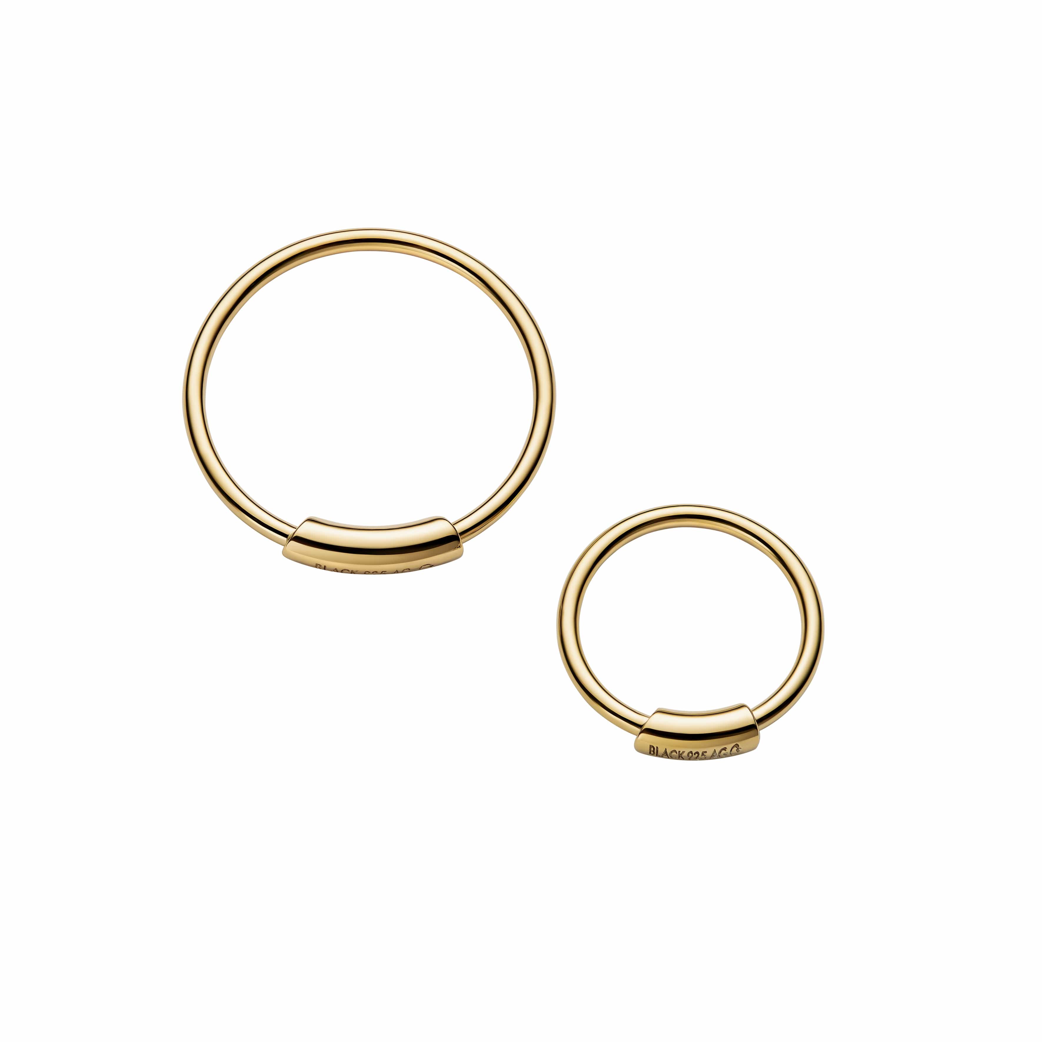Maria Black Øreringe Basic hoop 8 mm - forgyldt 100212