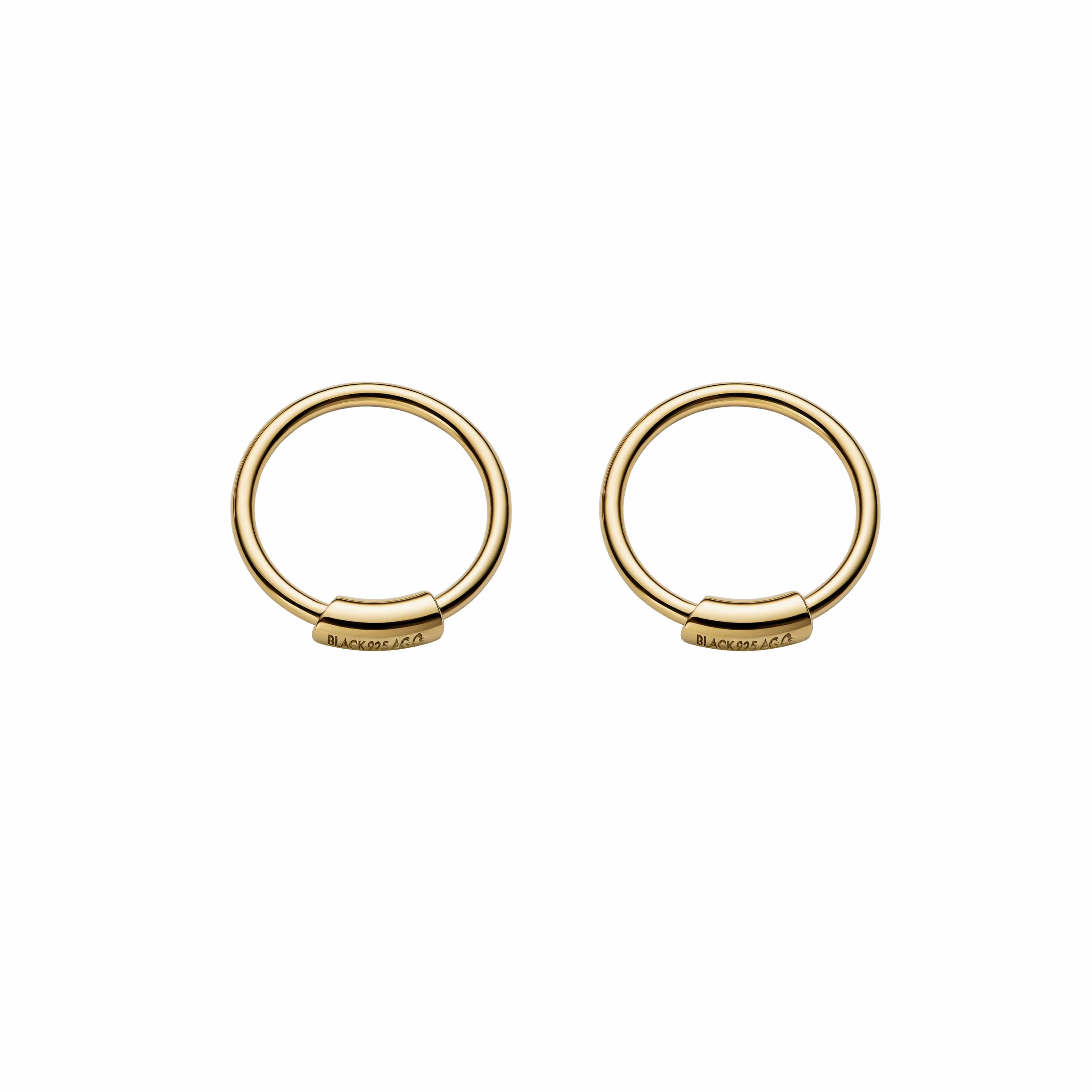 Maria Black Øreringe Basic hoop 8 mm - forgyldt 100212
