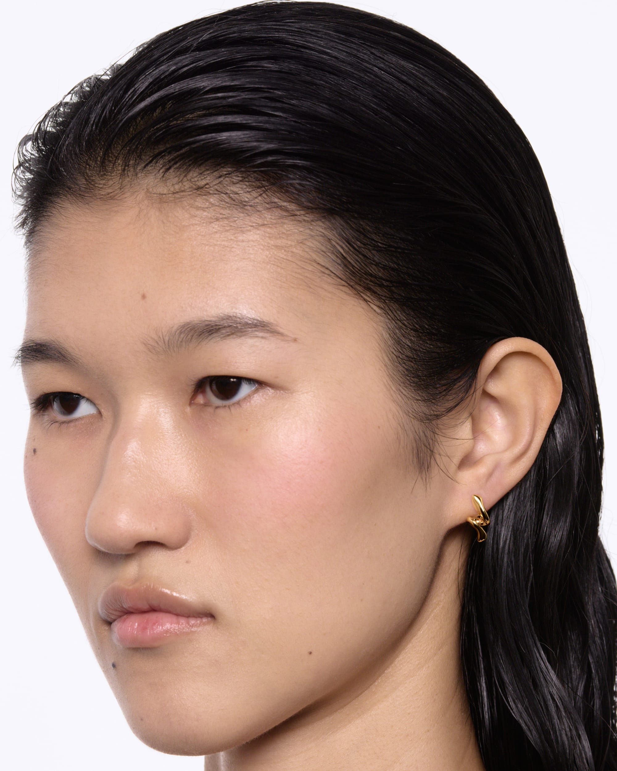 Maria Black Øreringe Coil Stud - Forgyldt