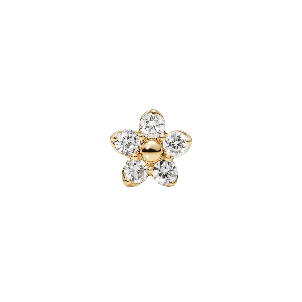Maria Black Øreringe Daisy 5 ørepiercing labret med labgrown diamanter - 14K SB1083Y-5