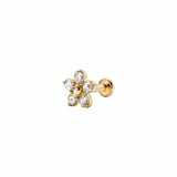 Maria Black Øreringe Daisy 5 ørepiercing labret med labgrown diamanter - 14K SB1083Y-5