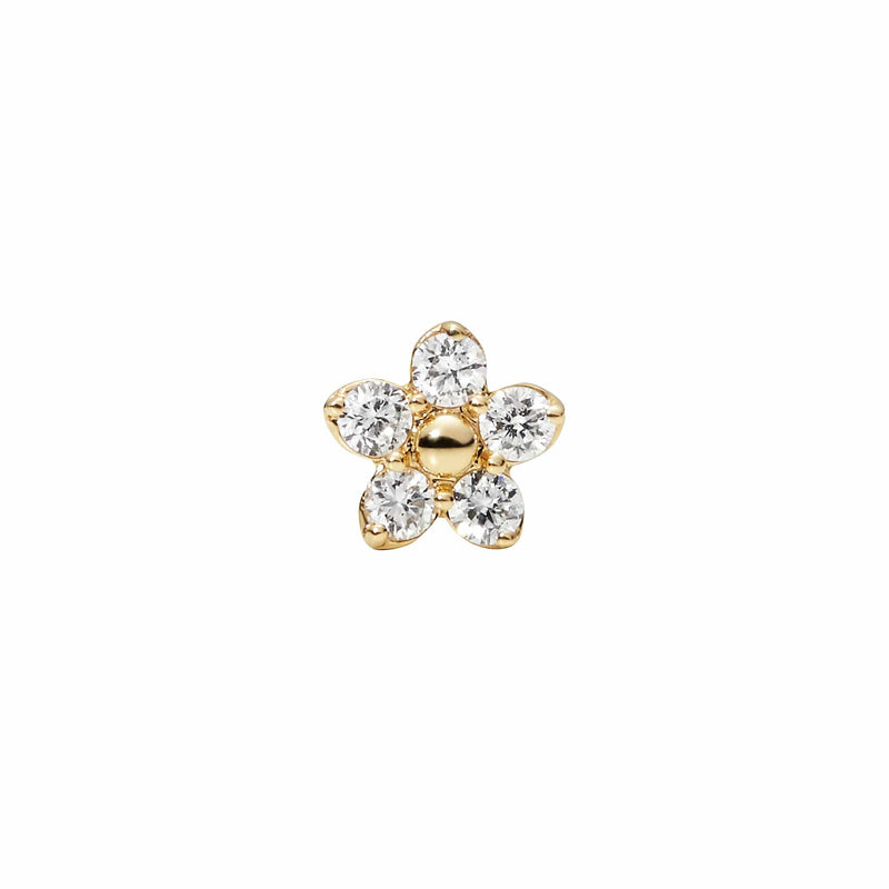 Maria Black Øreringe Daisy 5 ørepiercing labret med labgrown diamanter - 14K SB1083Y-5