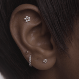 Maria Black Øreringe Daisy 5 ørepiercing labret med labgrown diamanter - 14K SB1083Y-5