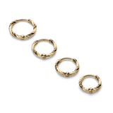 Maria Black Øreringe Diamond cut 9 huggie 14 karat H1005Y