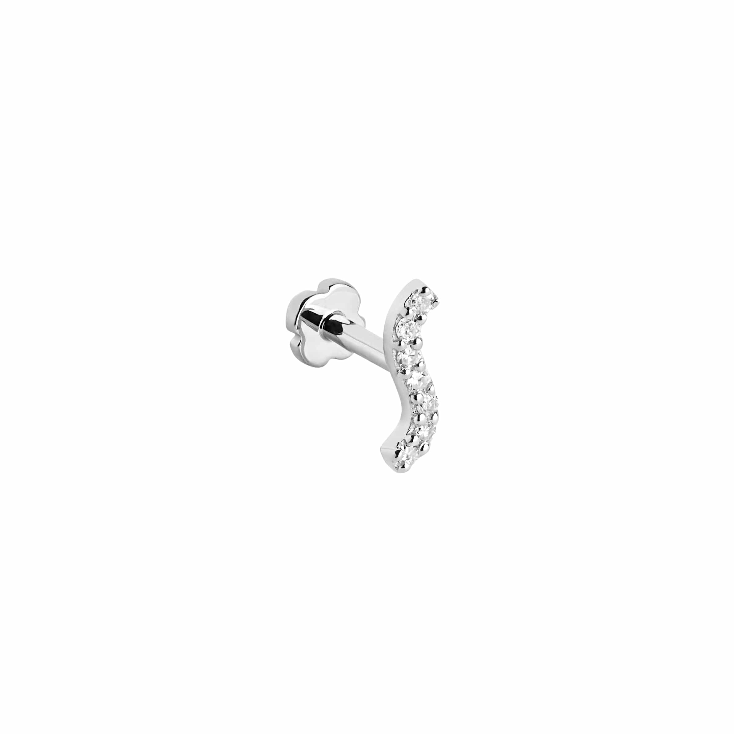 Maria Black Øreringe Diamond Wave ørepiercing - 14K P1046WMD