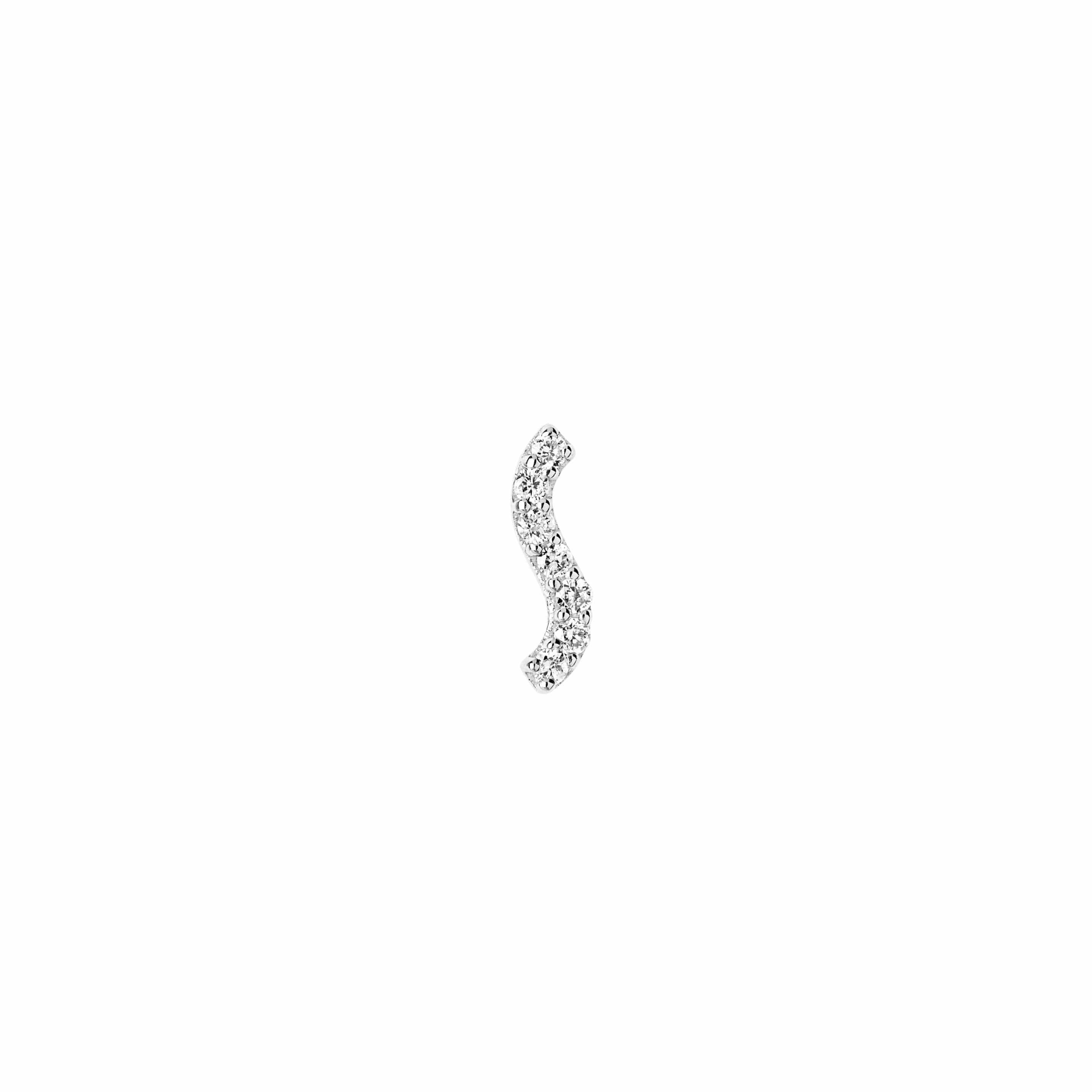 Maria Black Øreringe Diamond Wave ørepiercing - 14K P1046WMD