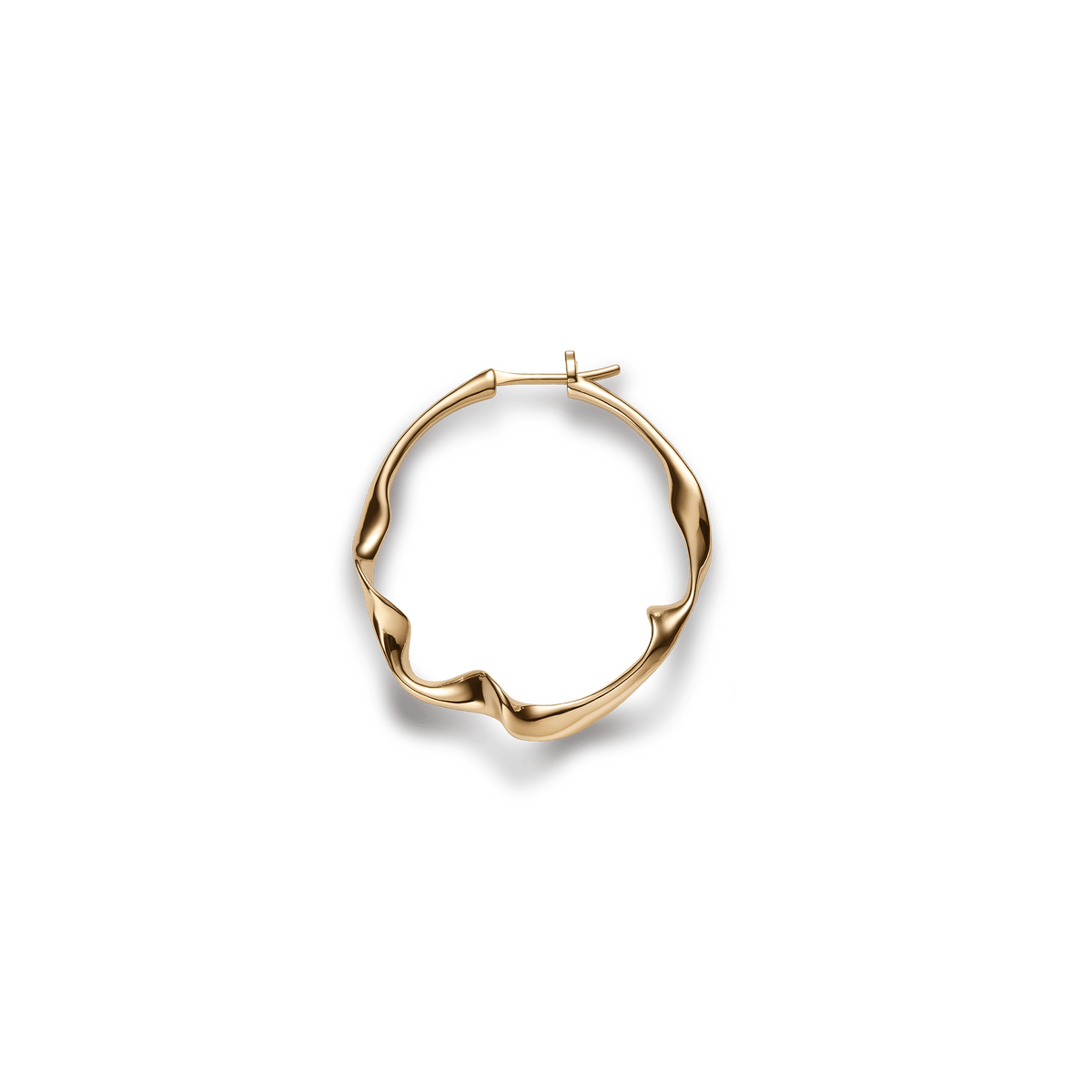 Maria Black Øreringe Drift Hoop large - forgyldt messing