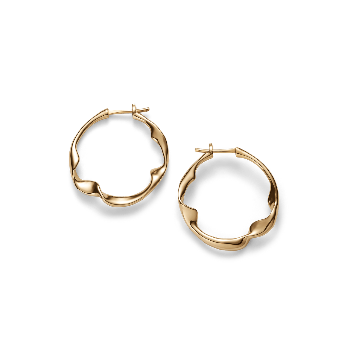 Maria Black Øreringe Drift Hoop medium - forgyldt messing