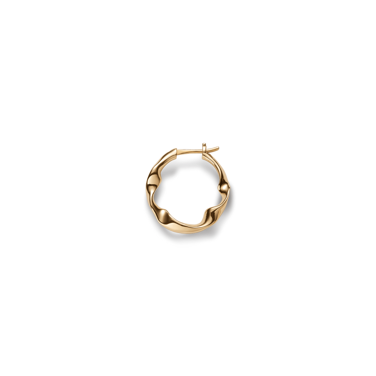 Maria Black Øreringe Drift Hoop small - forgyldt messing