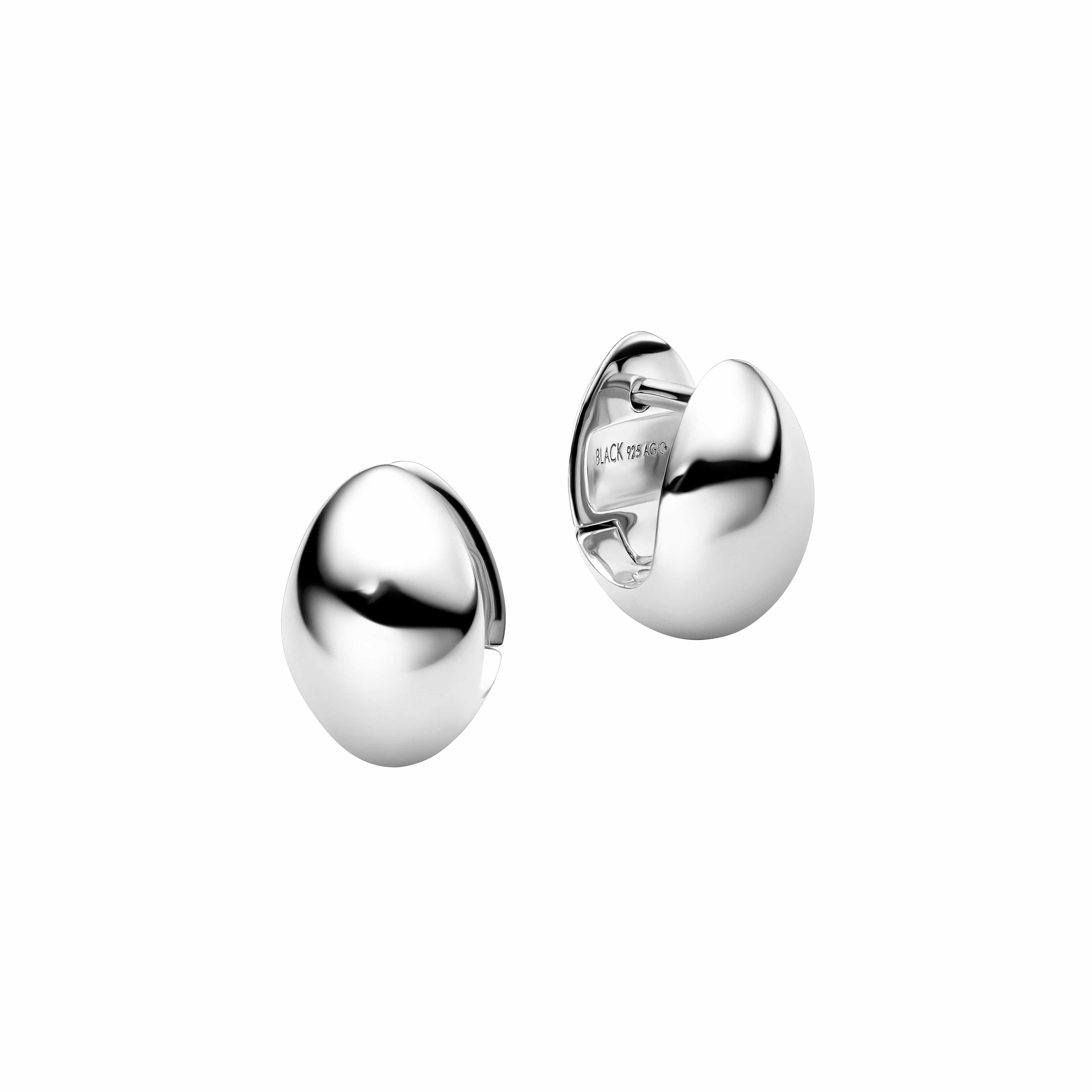 Maria Black Finney Huggie øreringe- Sølv
