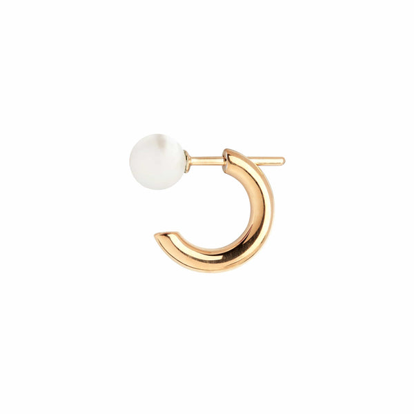 Maria Black Øreringe Forgyldt Frida pearl earring 100773YG-pearl