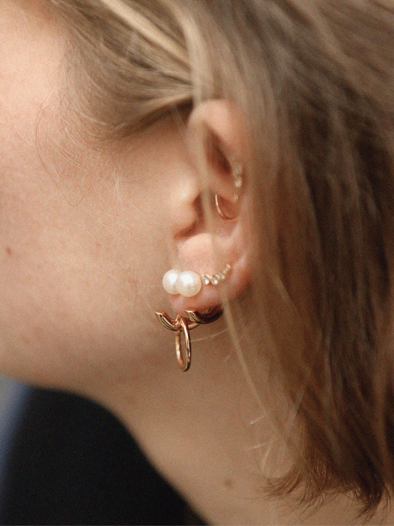 Maria Black Øreringe Frida pearl earring