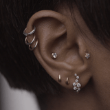Maria Black Øreringe Hinge Infinity 9 piercing hoop - 14K hvidguld P1010W