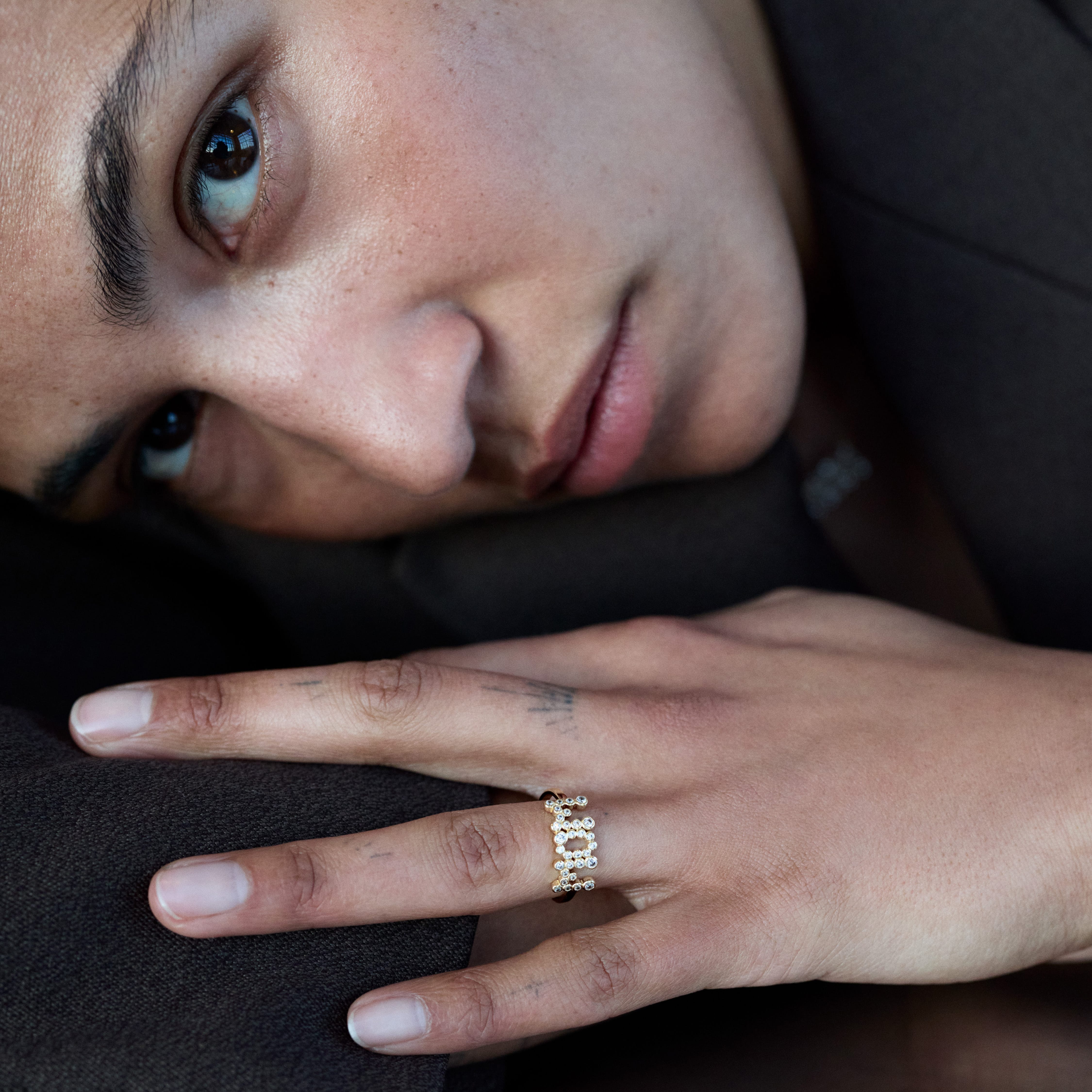 Maria Black Ringe Mom Collet Ring - Guld