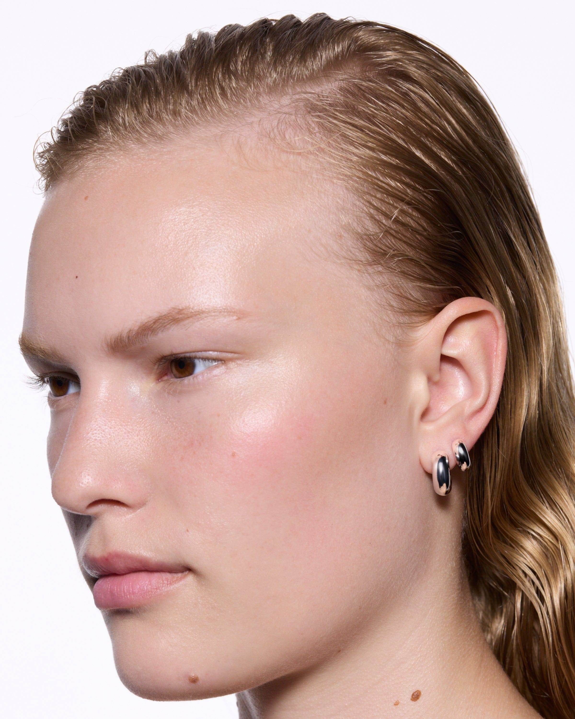 Maria Black Prima Hoop ørering Medium - sølv