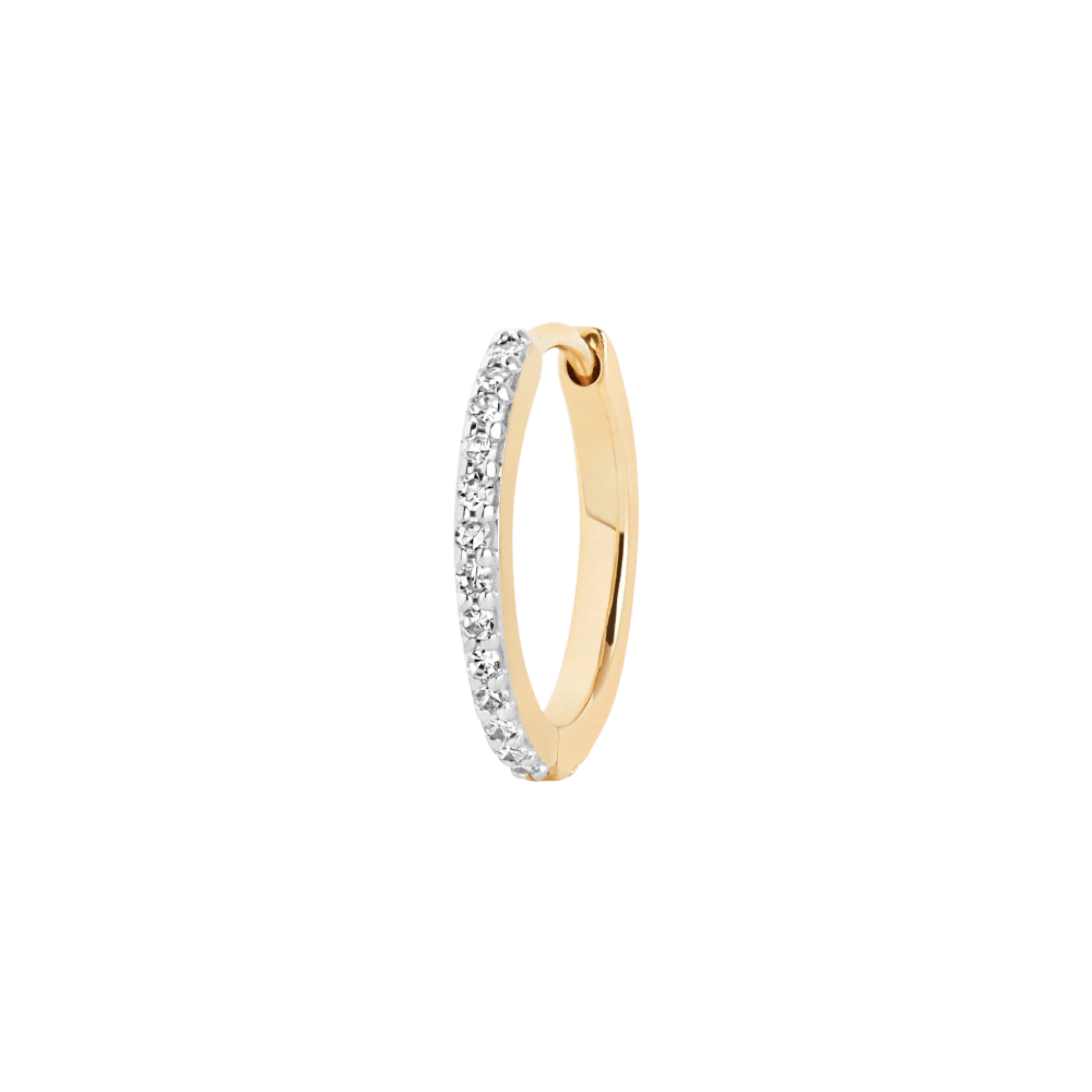 Maria Black Øreringe Rainbow 10 Huggie ørering med diamanter - 14 karat guld