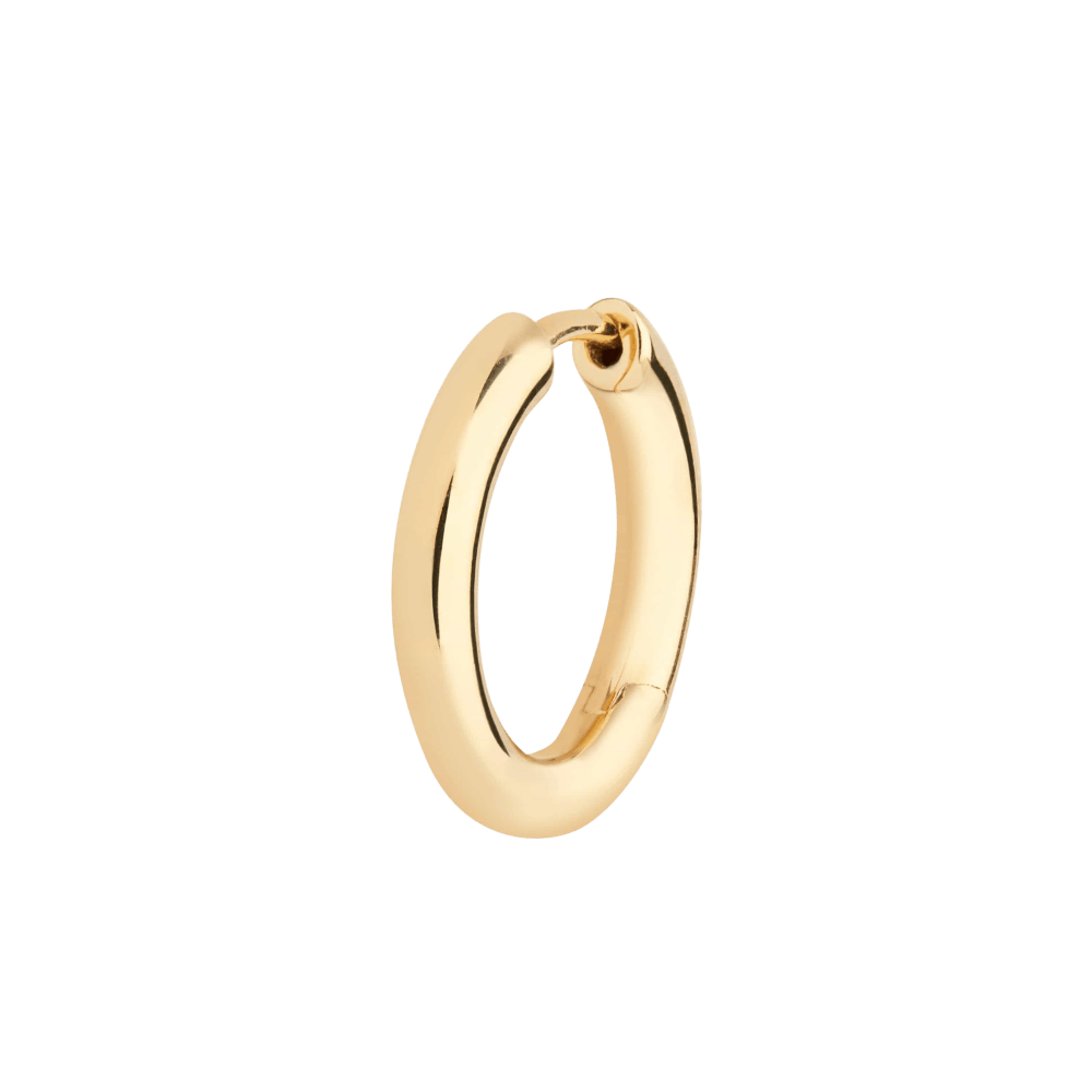 Maria Black Øreringe Slate 12 Huggie - forgyldt
