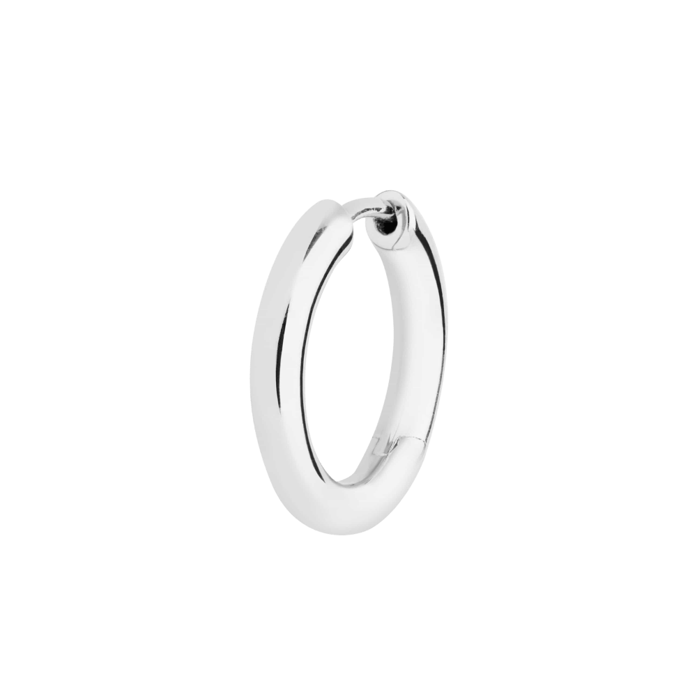 Maria Black Øreringe Slate 12 Huggie - sølv